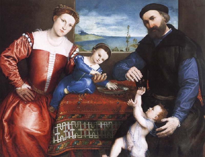Lorenzo Lotto Giovanni della Volta with His Wife and Children France oil painting art